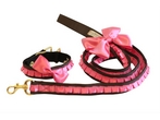 Coco Pink/choco Lead and collar set