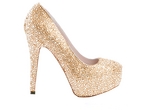 Lemonade Couture Crystal Glitzy Shoe Gold