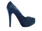 Lemonade Couture Crystal Glitzy Shoe Navy