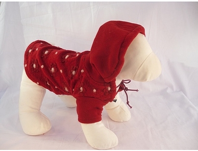 Click to enlarge Flower Hooded Top - Red