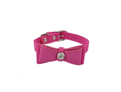 Bouncy Bow Collar Pink